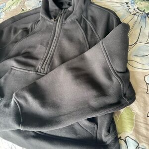 Lululemon - Black Zip Up Sweater with Standing Collar and Long Sleeves